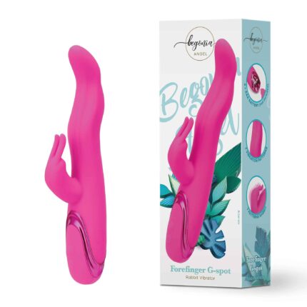 Forefinger G-spot Rabbit Vibrator - Hot Pink BA-2004-HP